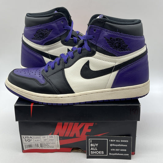 Size 10.5 - Air Jordan 1 Retro OG High Court Purple Leather (555088-501)