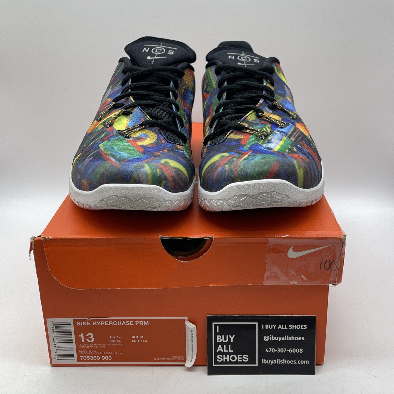Size 13 - Nike Hyperchase Net Collectors Society Grey Suede Leather (705369-900)