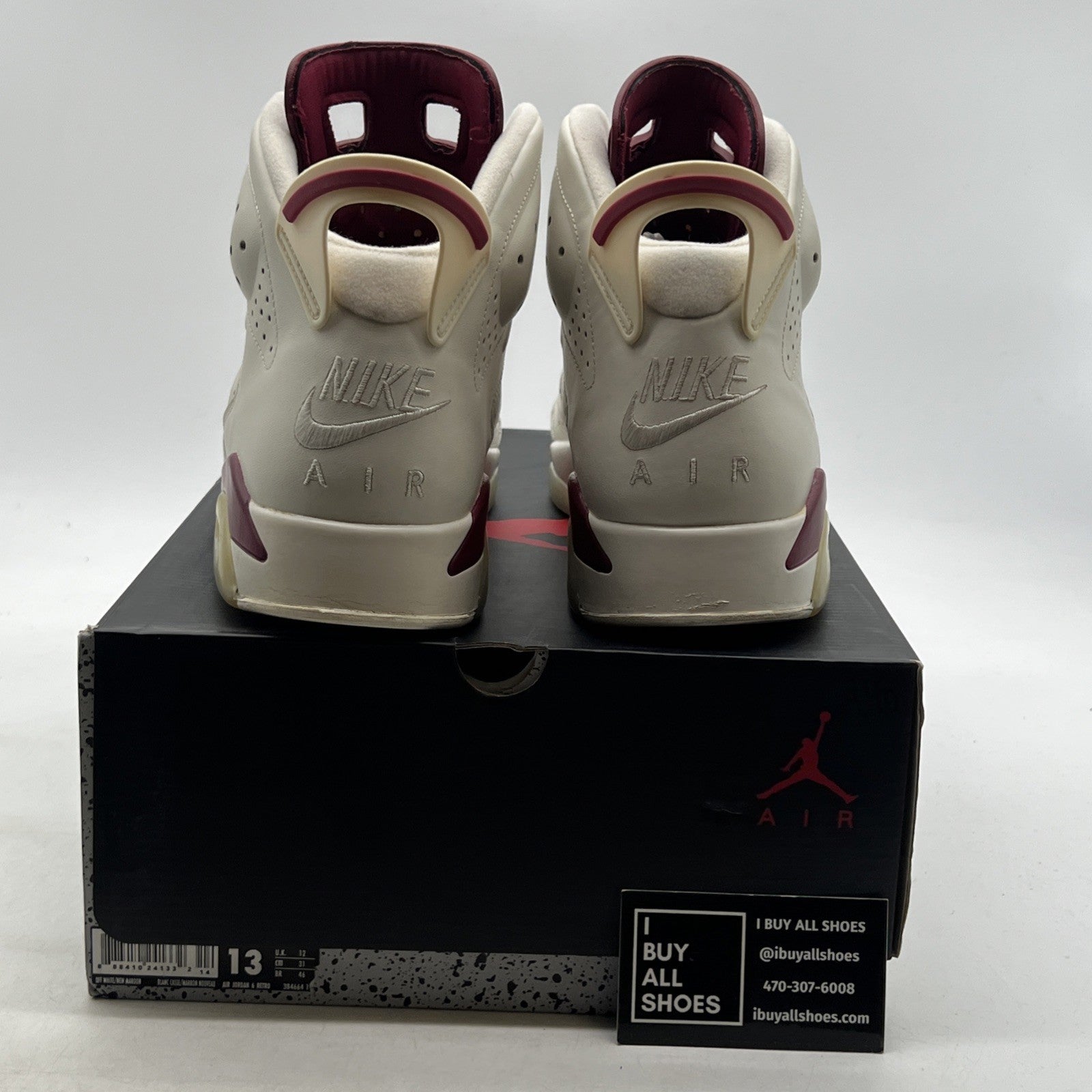 Size 13 - Air Jordan 6 Retro 2015 Maroon (384664-116)