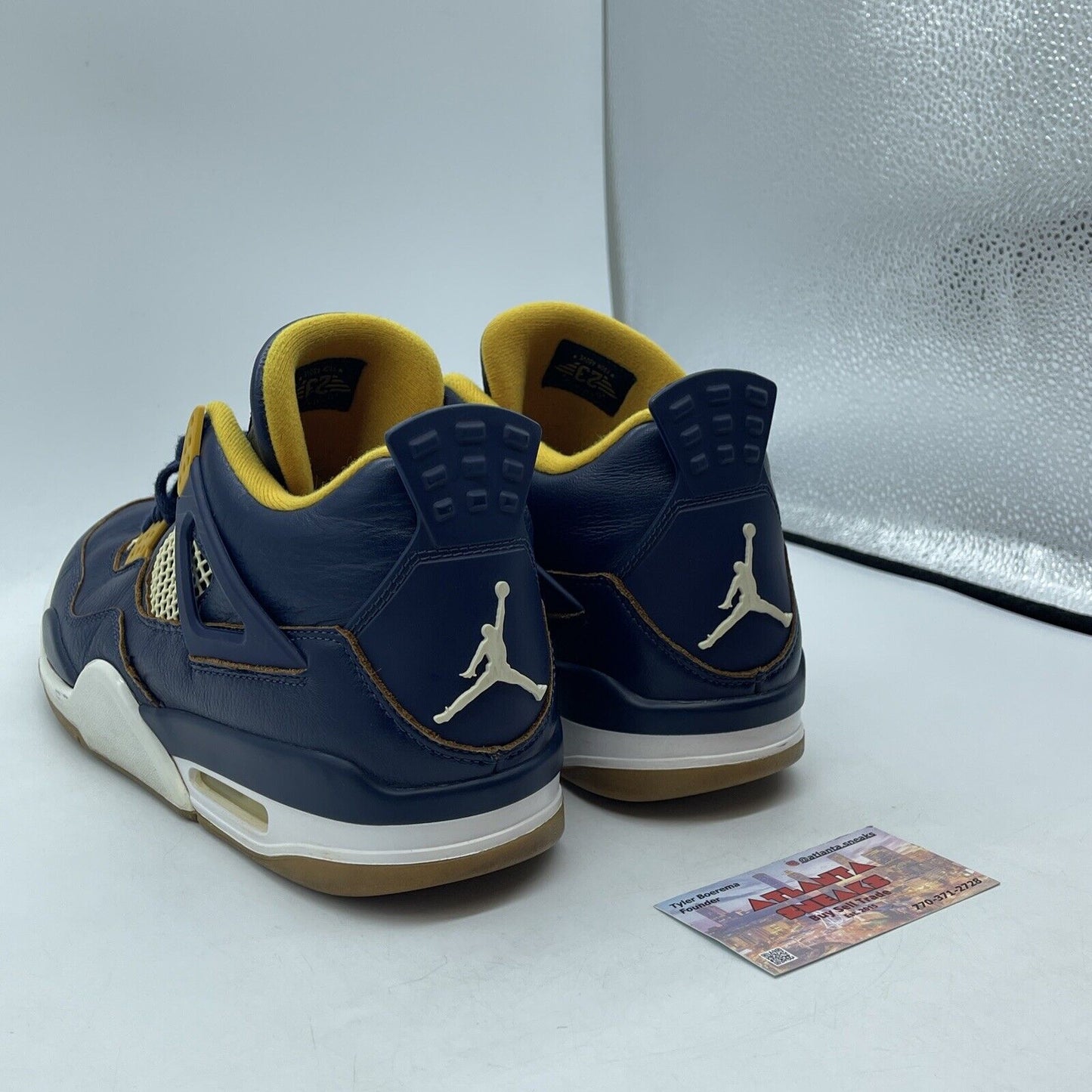 Size 11 - Air Jordan 4 Retro Dunk From Above Blue Yellow White (308497-425)