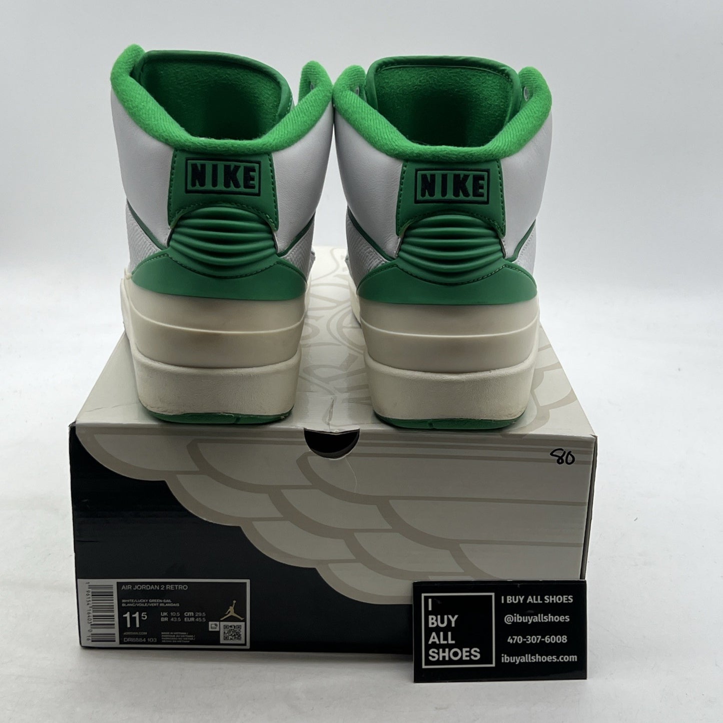 Size 11.5 - Air Jordan 2 Retro Lucky Green (DR8884-103)
