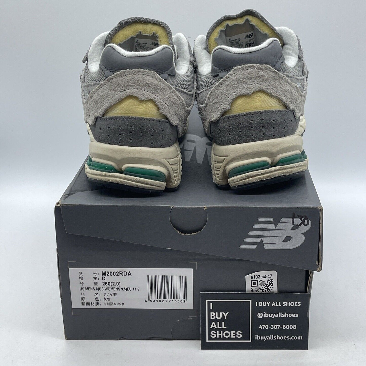 Size 8 - New Balance 2002R Protection Pack - Rain Cloud Grey Suede (M2002RDA)