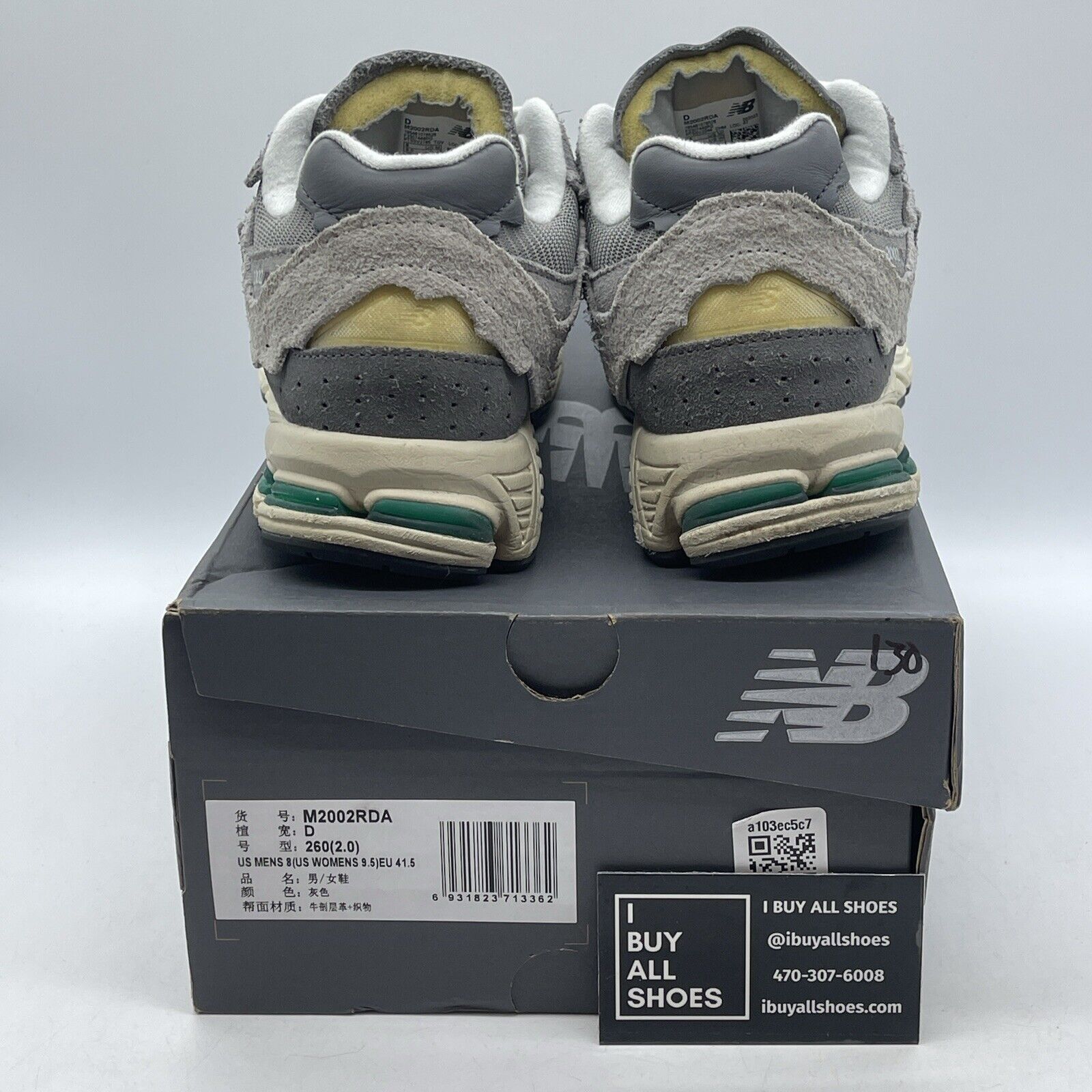 Size 8 - New Balance 2002R Protection Pack - Rain Cloud Grey Suede (M2002RDA)