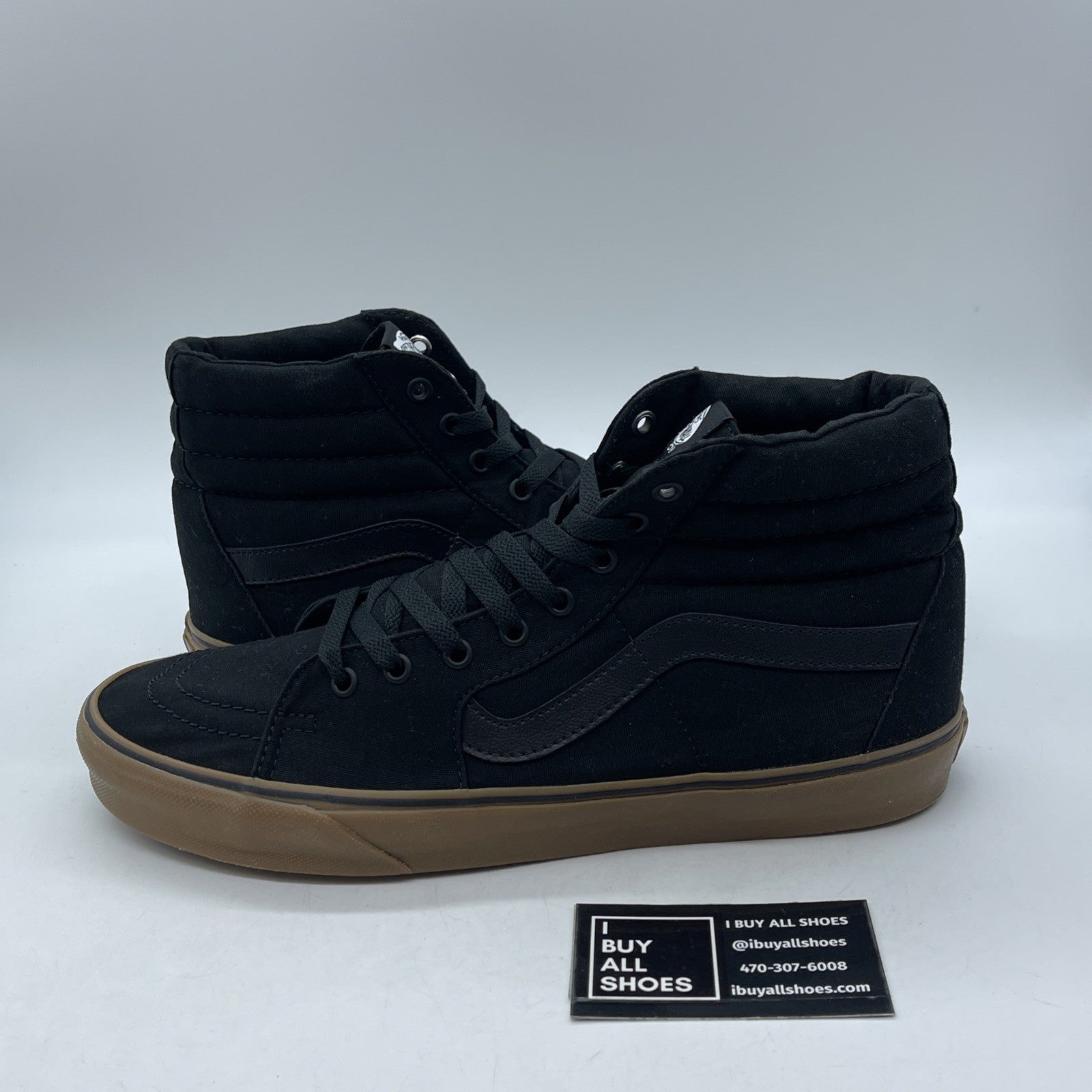 Size 12 - VANS Sk8- Reissue Canvas High Black Light Gum NWB (VNOA2XSBL0D)