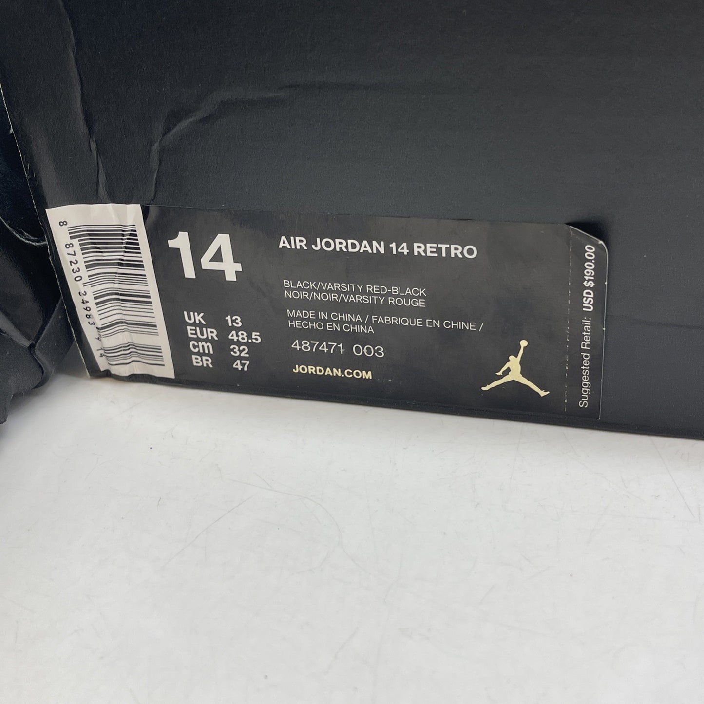 Size 14 - Air Jordan 14 Retro 2018 Last Shot (487471-003)