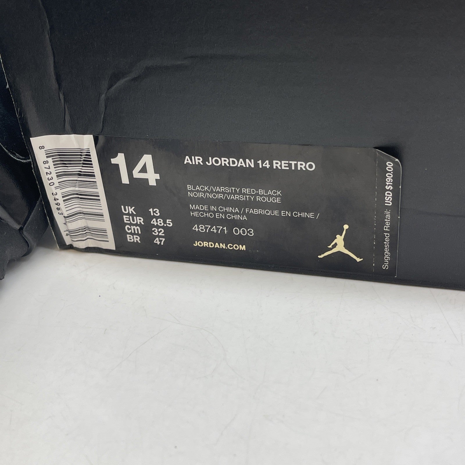 Size 14 - Air Jordan 14 Retro 2018 Last Shot (487471-003)