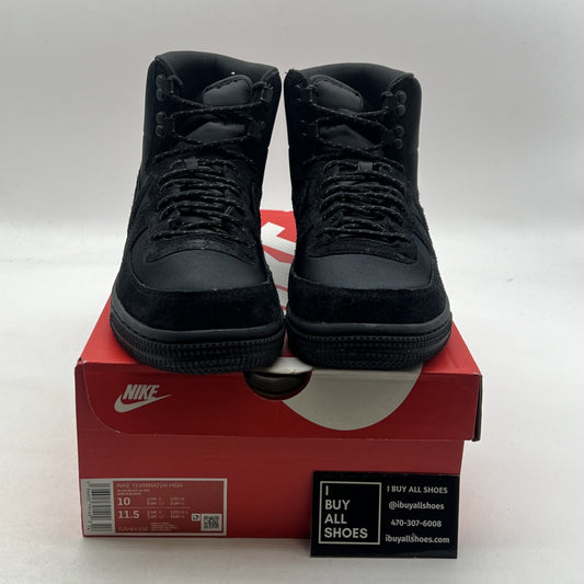 Size 10 - Nike Terminator High Boot Shoe Triple Black Sneaker (FJ5464-010)