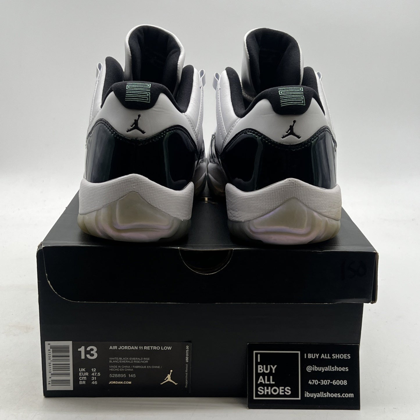 Size 13 - Air Jordan 11 Retro Low Emerald (528895-145)