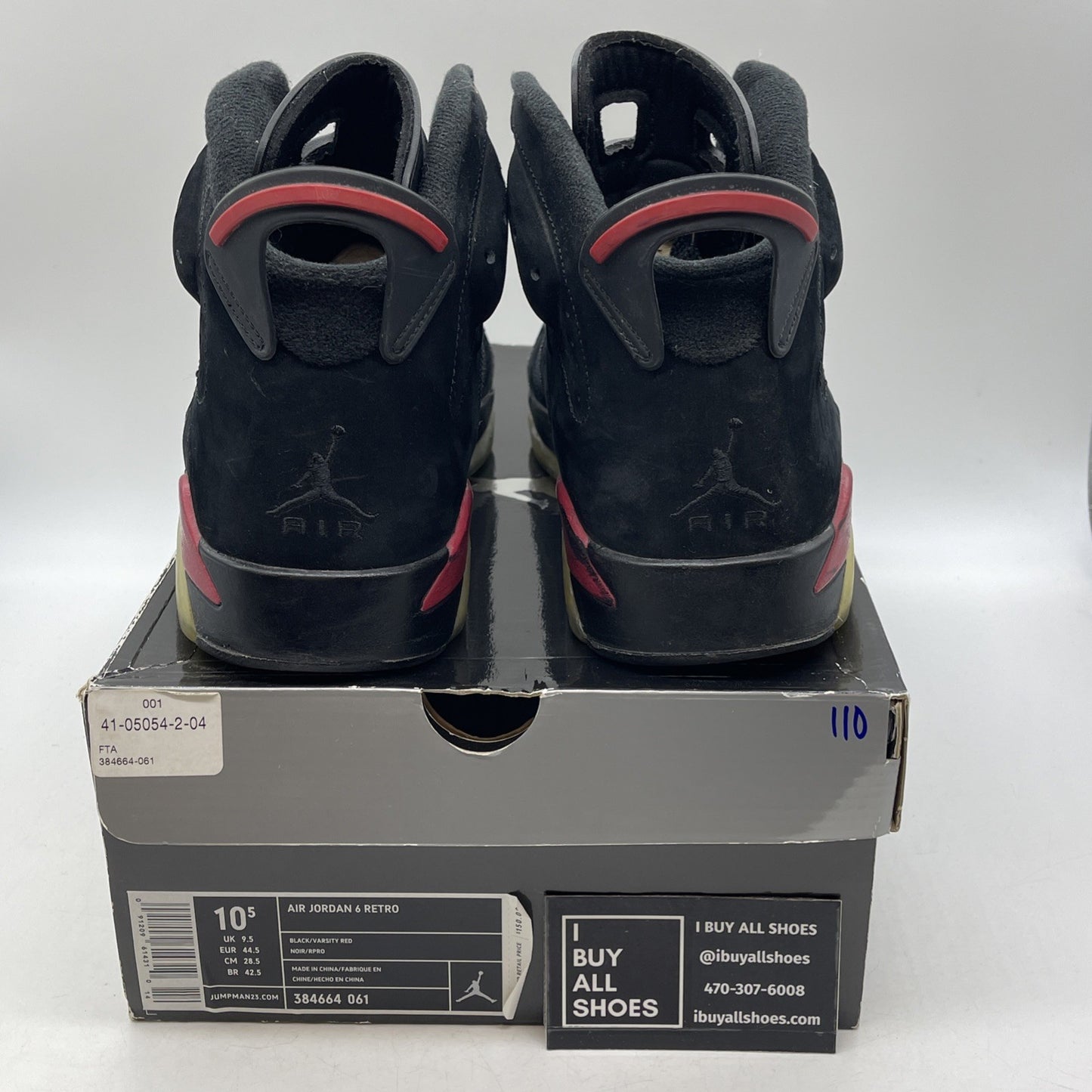 Size 10.5 - Air Jordan 6 Retro 2010 Varsity Red (384664-061)