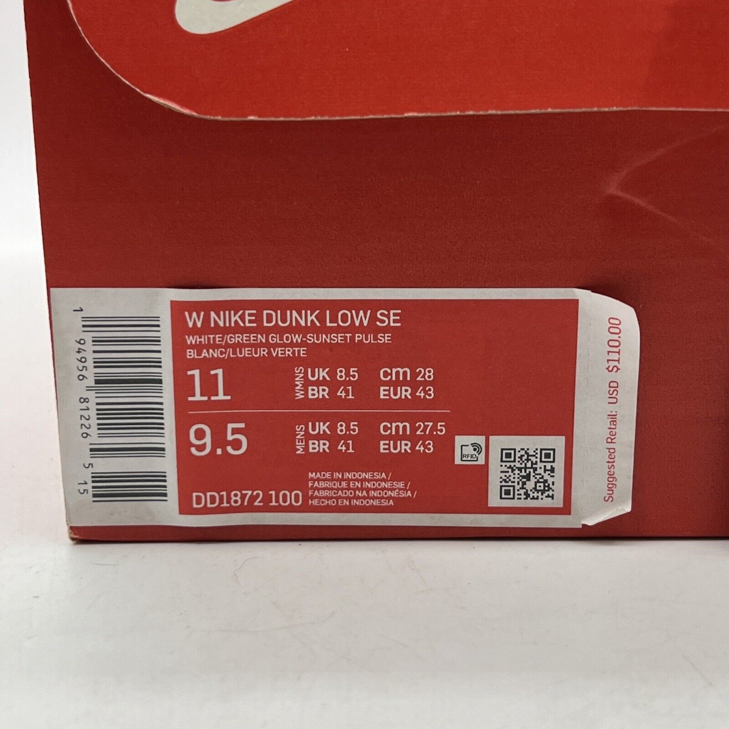 Size 11 - Nike Dunk SE Low Candy W Blue Purple Pink Yellow White (DD1872-100)