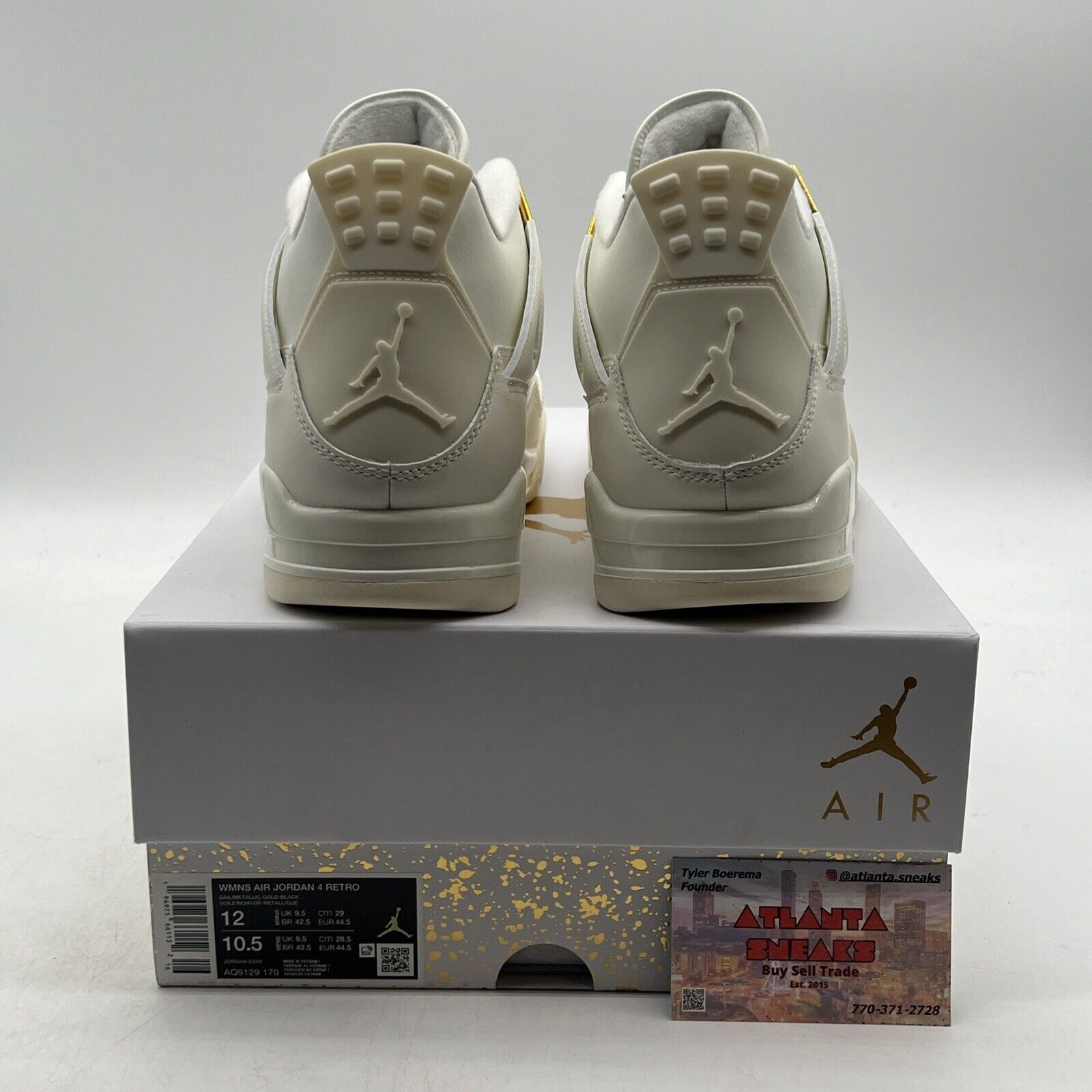 Size 12 - Air Jordan 4 Retro Metallic Gold W (AQ9129-170)