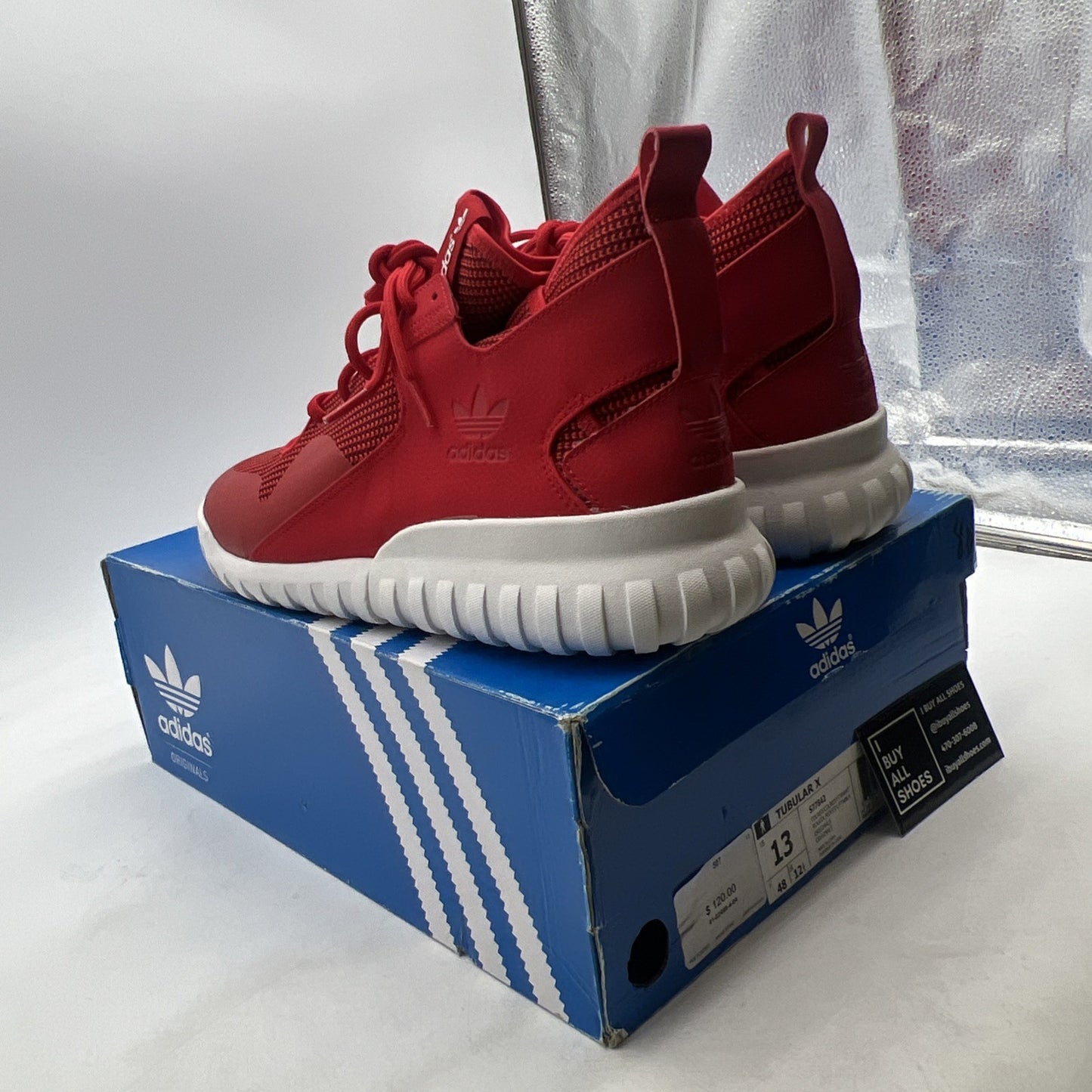 Size 13 - Adidas Tubular X Collegiate Red (S77842)