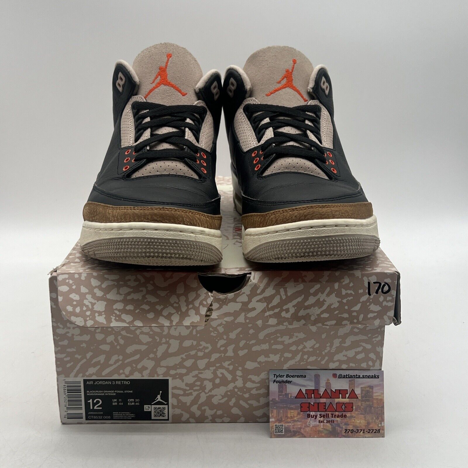 Size 12 - Jordan 3 Retro Mid Desert Elephant Brown Leather Suede (CT8532-008)