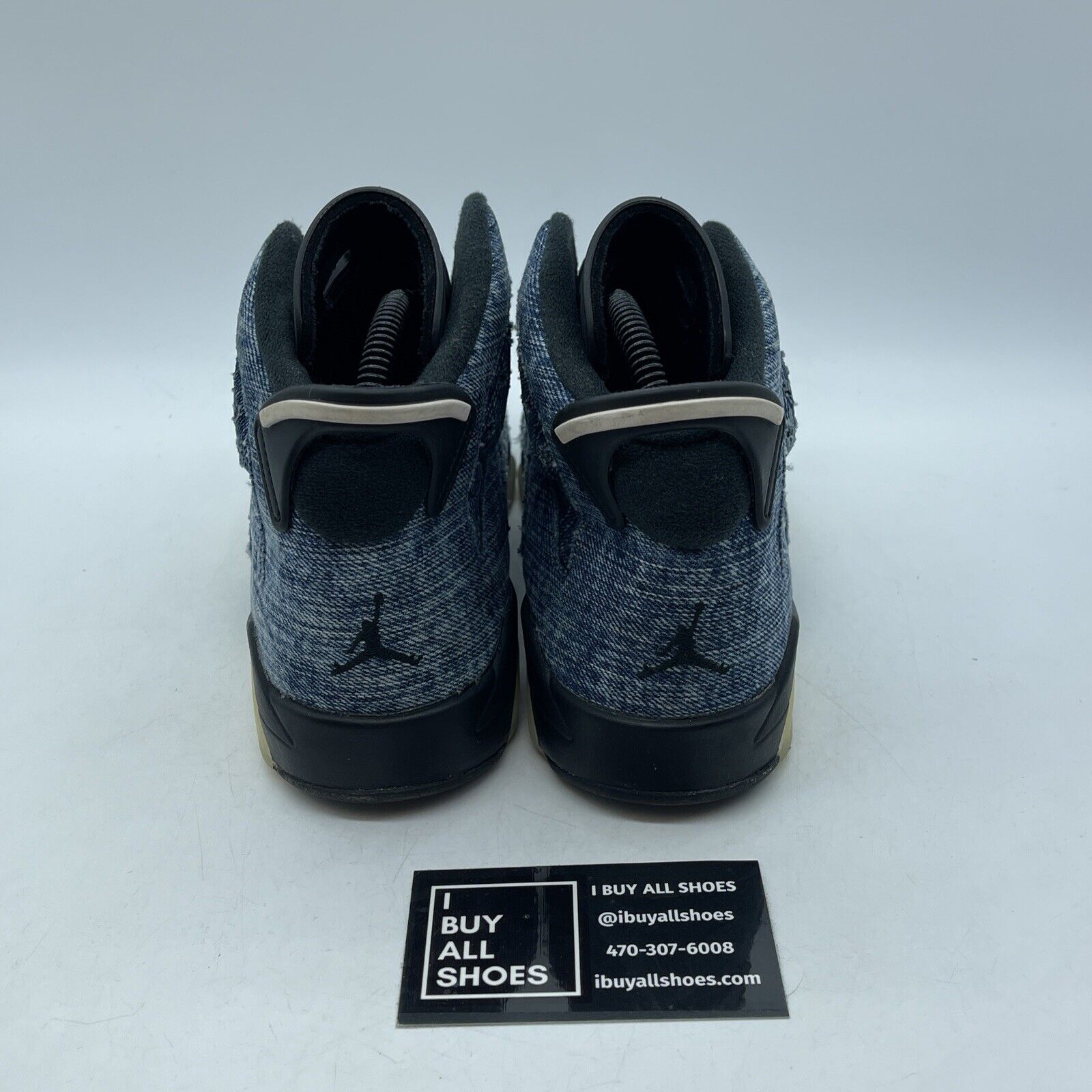 Size 6Y - Air Jordan 6 Retro Washed Denim Blue Black Suede Leather (CV5489-401)