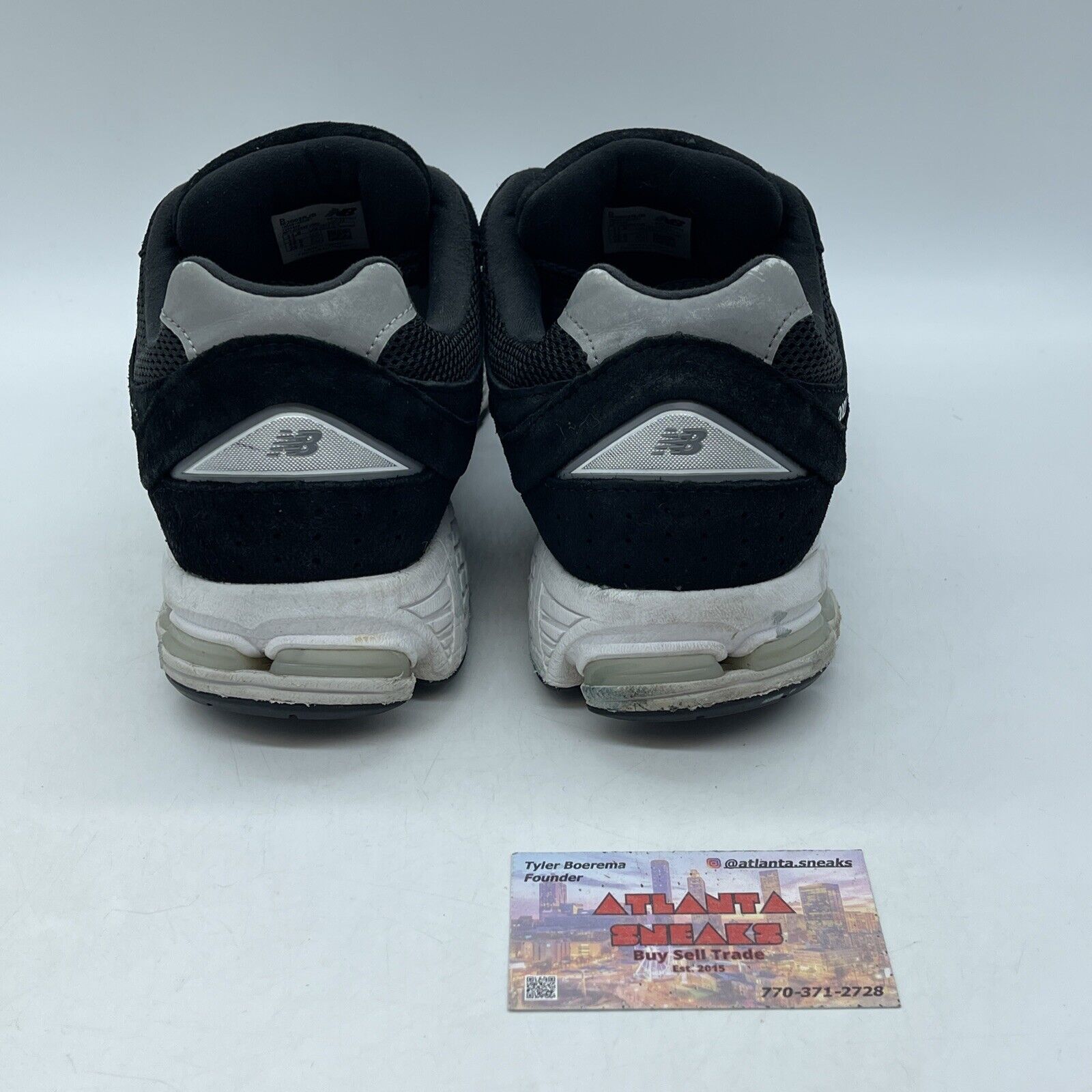 Size 11.5 - New Balance 2002R Black Grey White Leather Suede (M2002RJB)