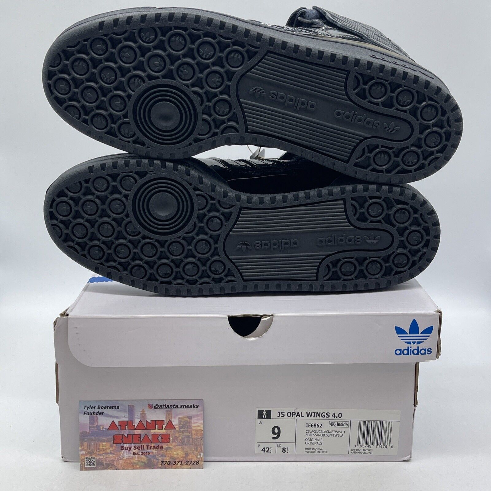 Size 9 - adidas Jeremy Scott x Forum Wings 4.0 Black Opal Leather (IE6862)