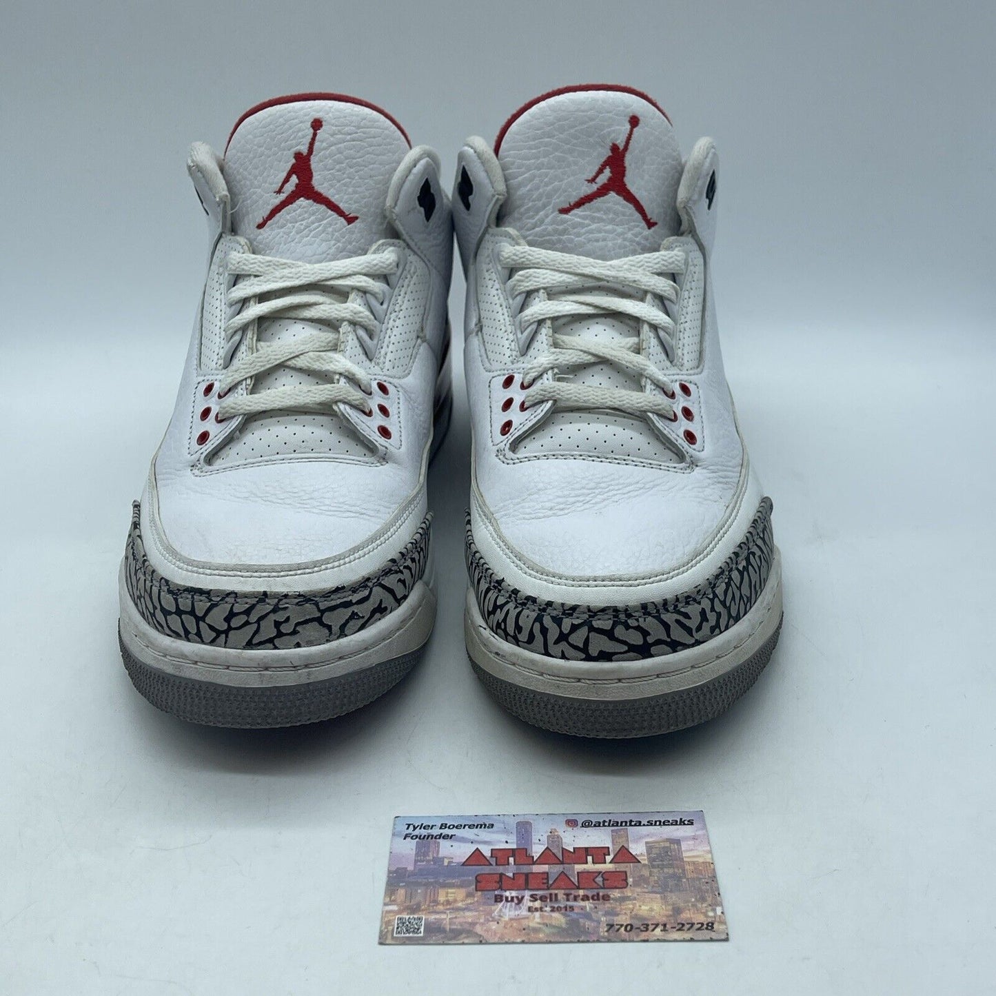 Size 12 - Jordan 3 Retro Hall of Fame 2018 Grey Suede Red White (136064-116)