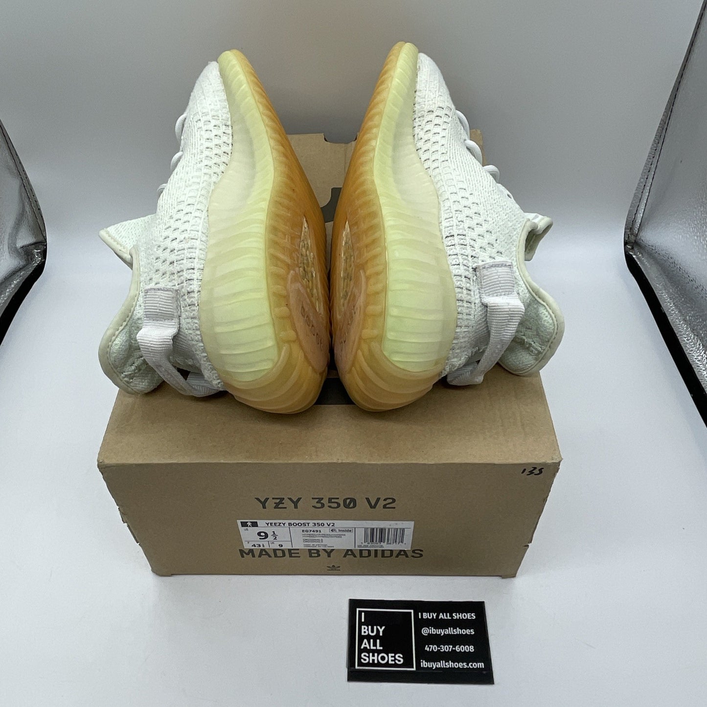 Size 9.5 - adidas Yeezy Boost 350 V2 Low Hyperspace White Suede (EG7491)