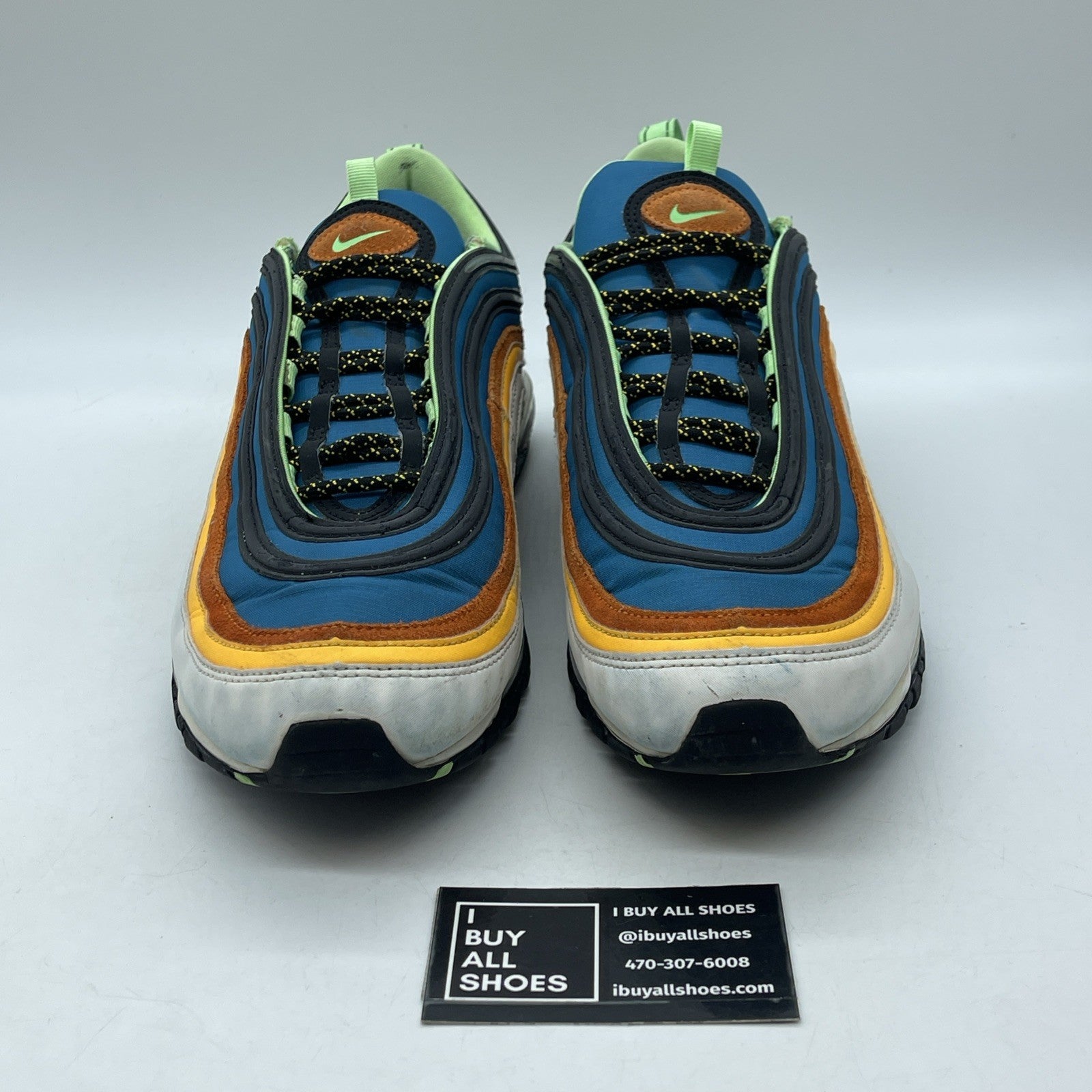 Size 13 - Nike Air Max 97 Green Abyss Illusion Green Blue Suede (CZ7868-300)