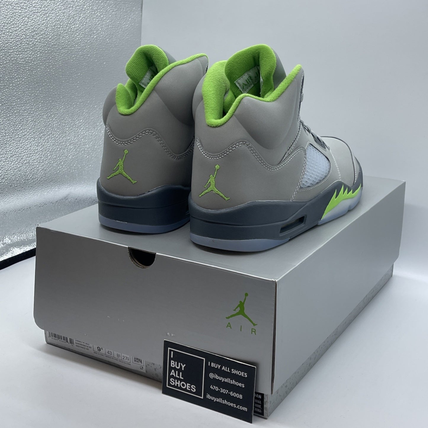 Size 9.5 - Jordan 5 Retro Green Bean Grey Leather (DM9014-003)