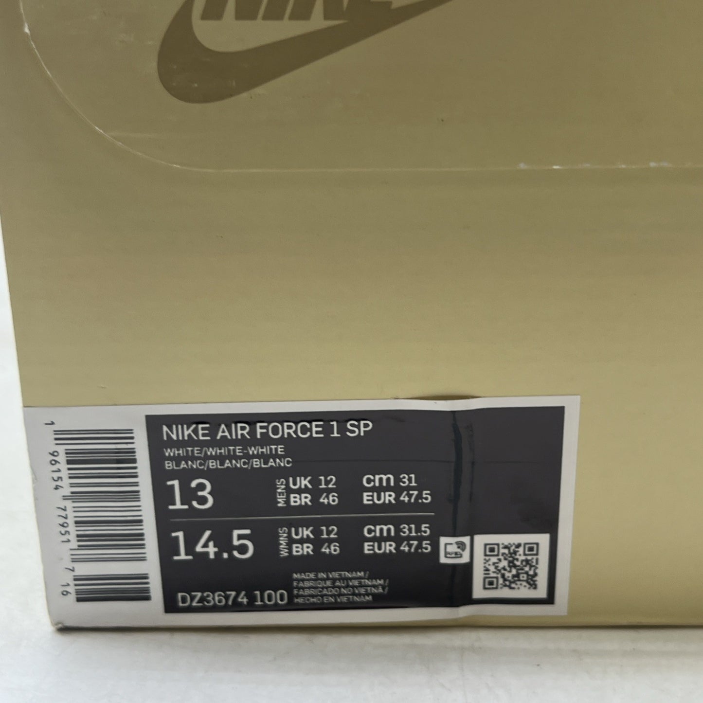 Size 13 - Nike Billie Eilish x Air Force 1 Low Triple White (DZ3674-100)