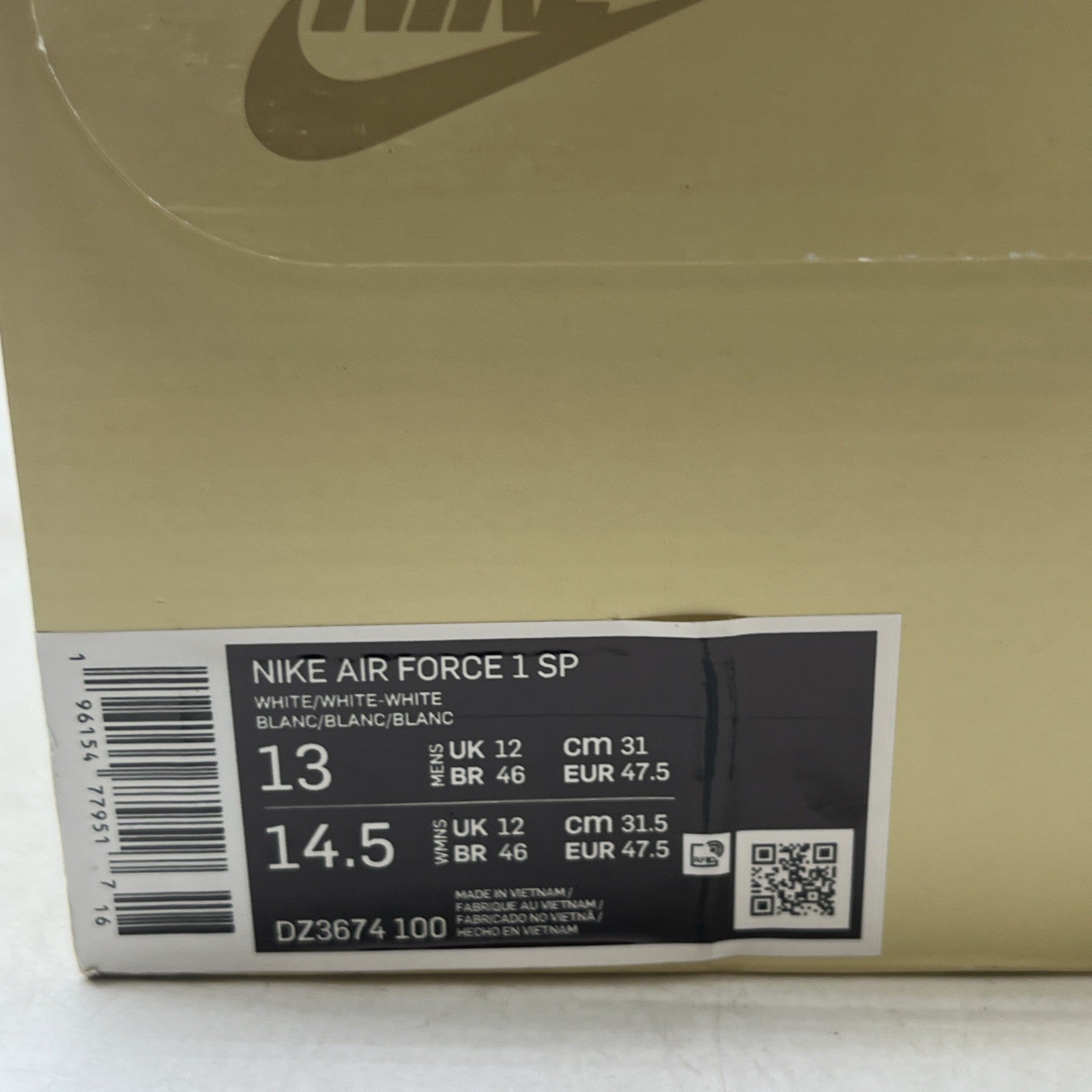 Size 13 - Nike Billie Eilish x Air Force 1 Low Triple White (DZ3674-100)