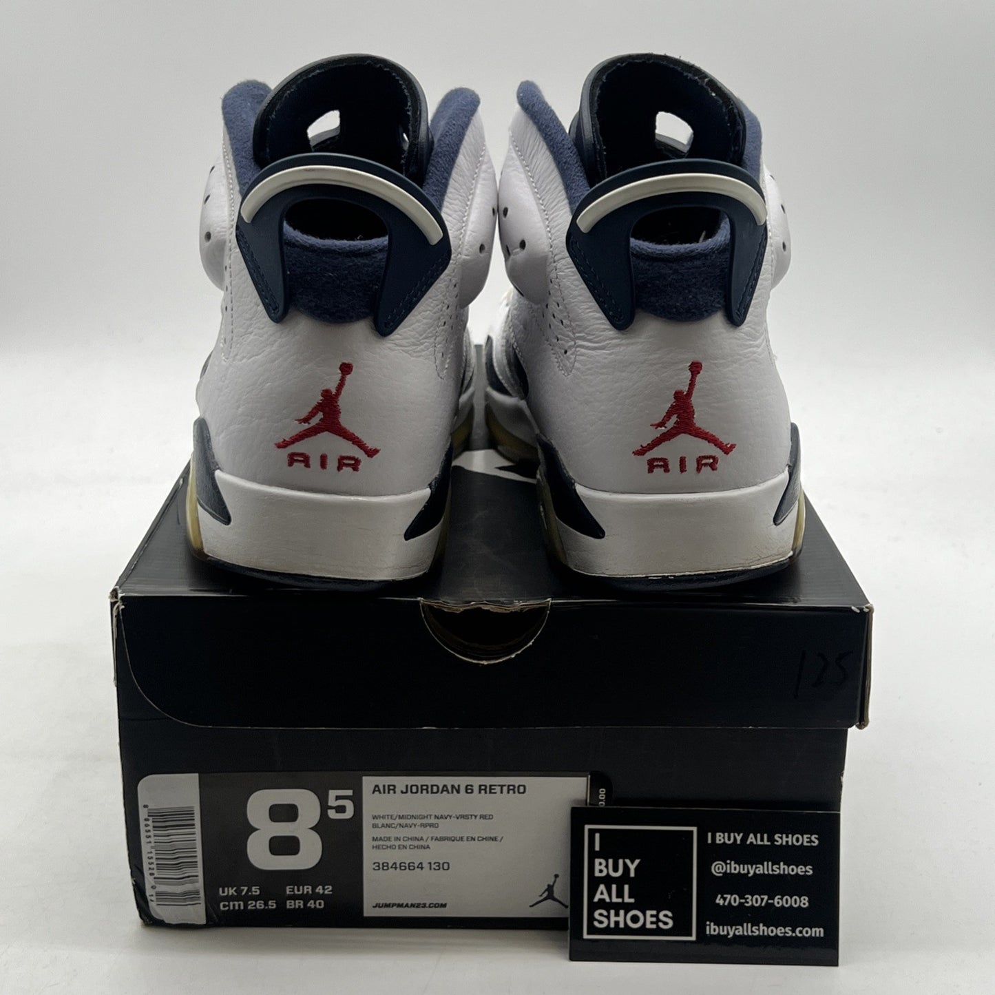 Size 8.5 - Air Jordan 6 Retro 2012 Olympic (384664-130)