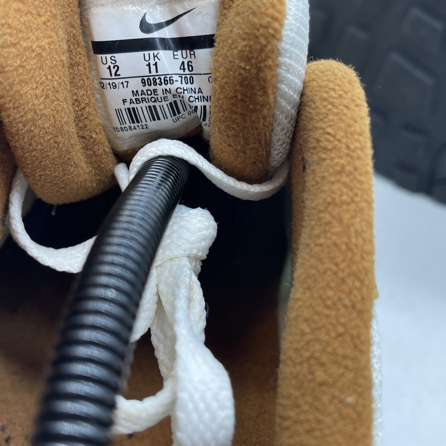 Size 12 - Nike Air Max 1 Premium Retro Curry Brown White Suede (908366-700)