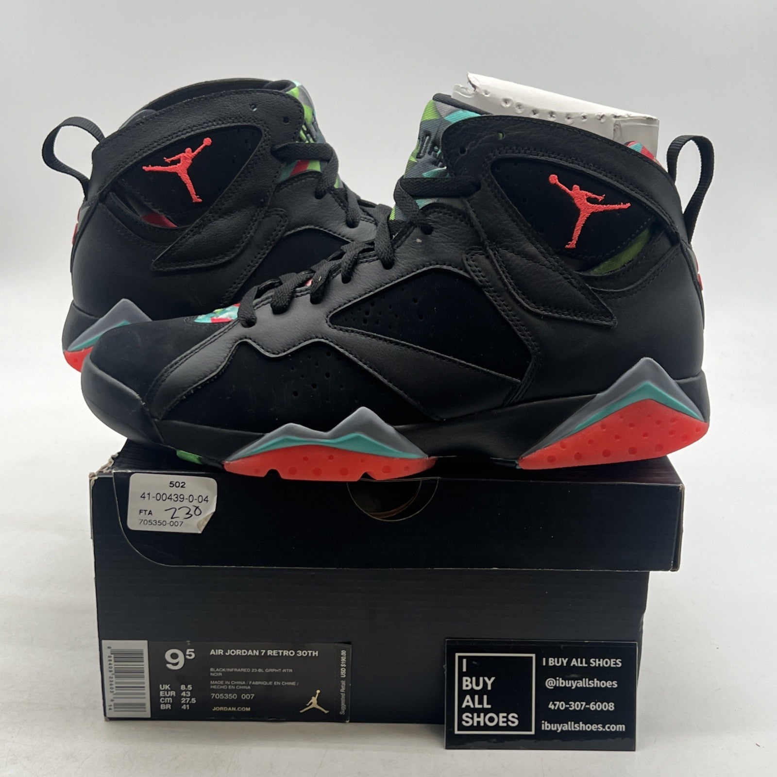 Size 9.5 - Air Jordan 7 Retro 30th Barcelona Nights (705350-007)