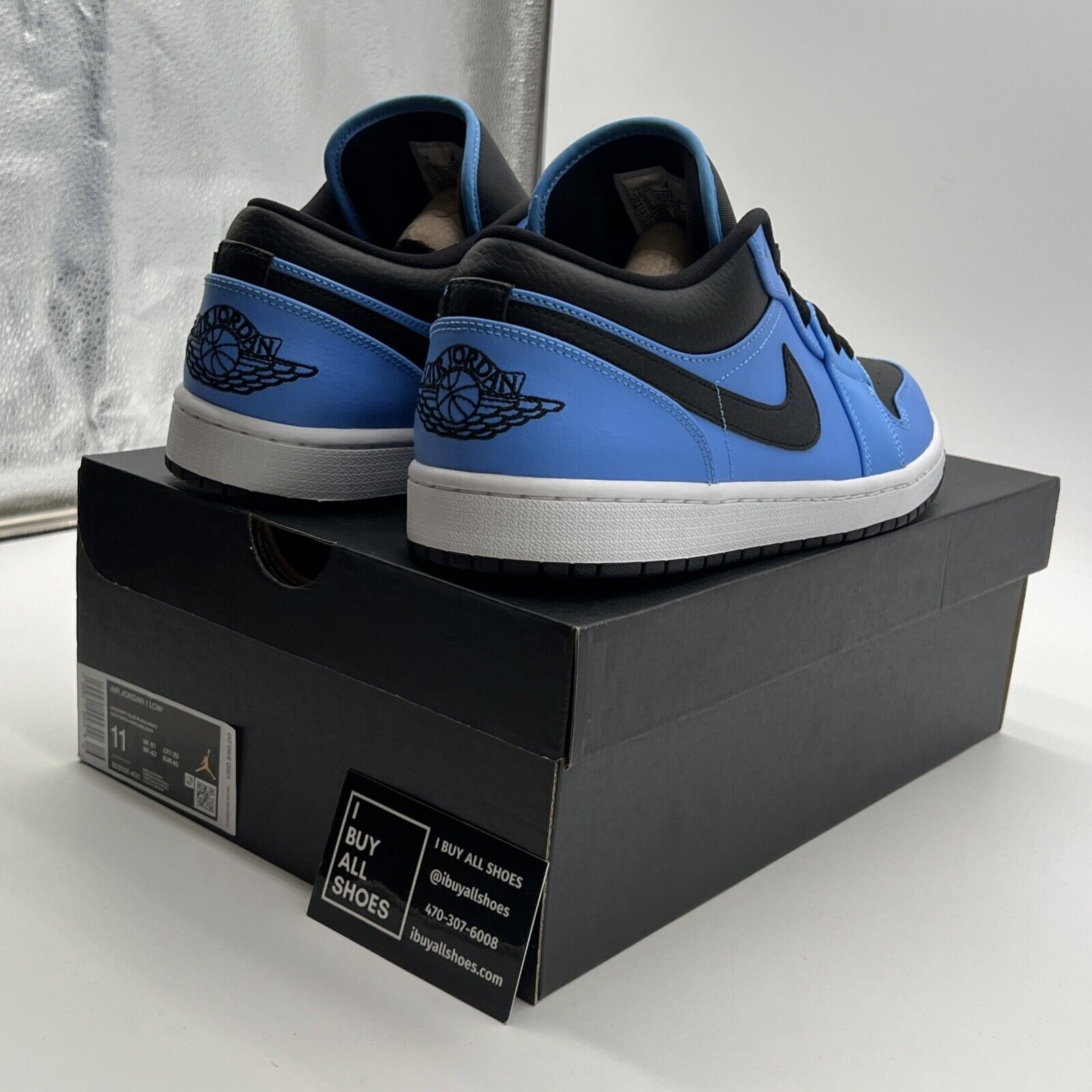 Size 11 - Air Jordan 1 Low University Blue Black (553558-403)