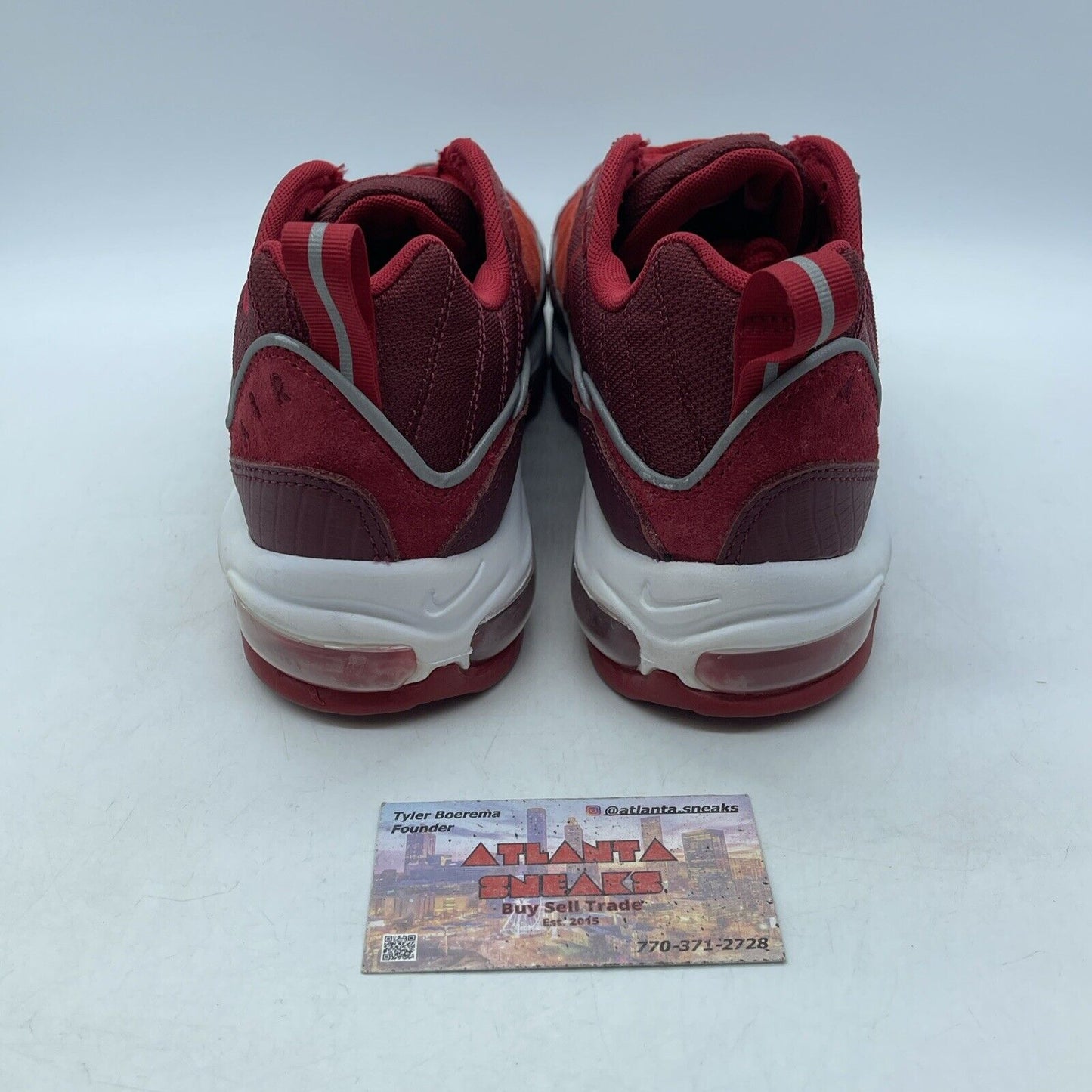 Size 9.5 - Nike Air Max 98 SE Team Red Grey White Suede Leather (AO9380-600)