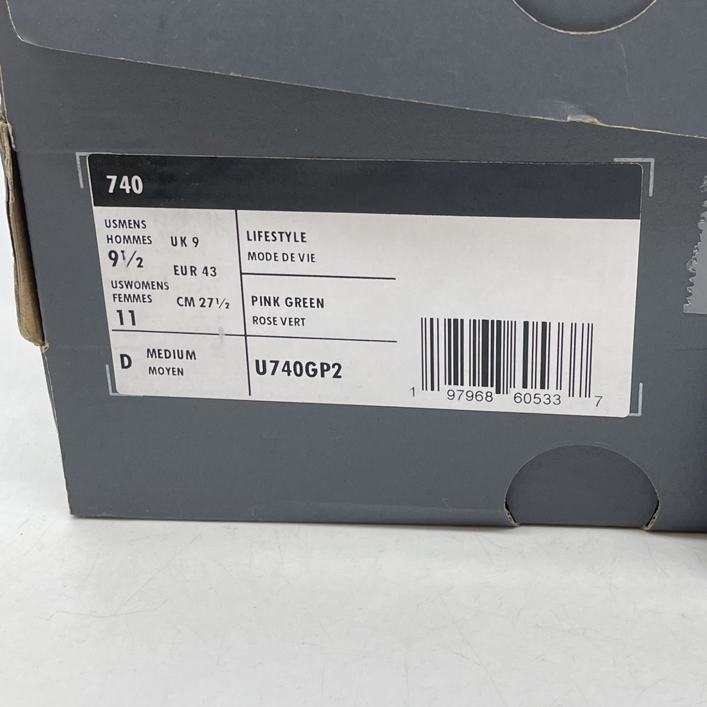 Size 9.5 - New Balance Concepts x 740 Saignee Green Pink Leather (U740GP2)