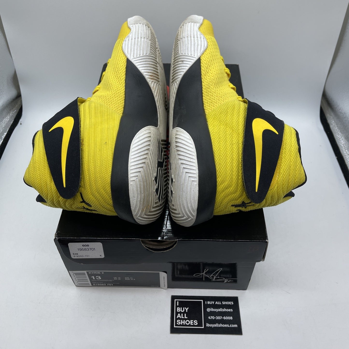Size 13 - Nike Kyrie 2 Australia Yellow Black Suede (819583-701)