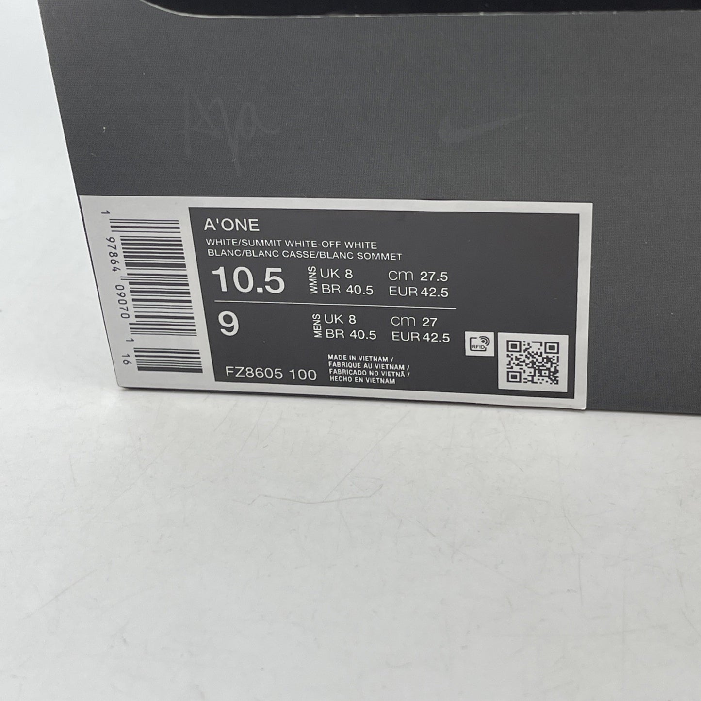 Size 10.5W - Nike A'One OG Pearl (FZ8605-100)