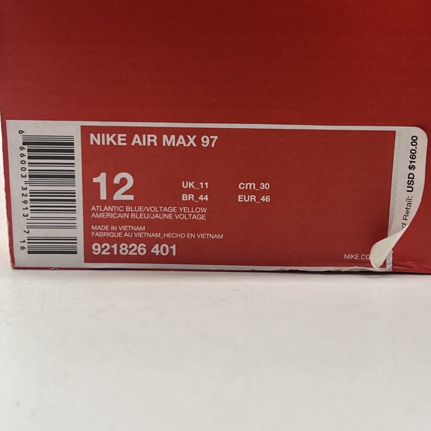 Size 12 - Nike Air Max 97 Atlantic Blue Blue Yellow Grey