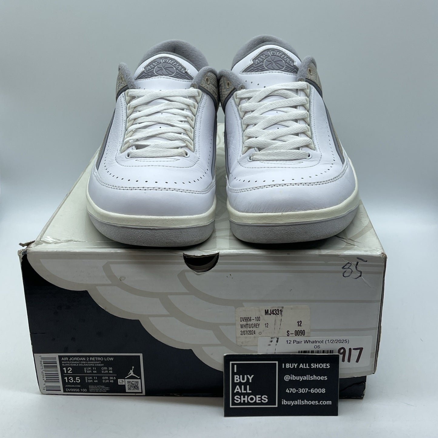 Size 12 - Air Jordan 2 Retro Low Python Grey Brown Suede Leather (DV9956-100)