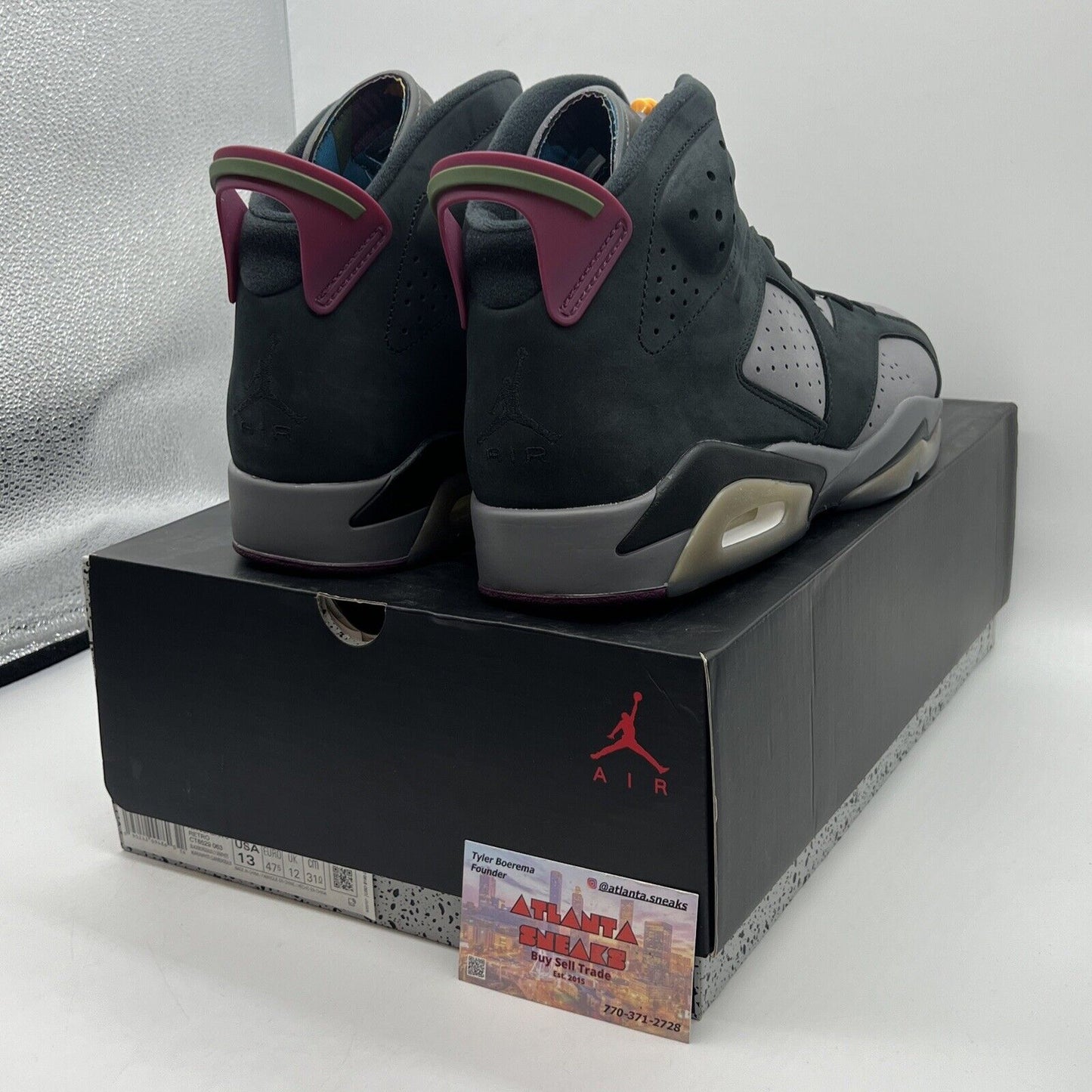 Size 13 - Jordan 6 Bordeaux Brand New Og All Grey Black