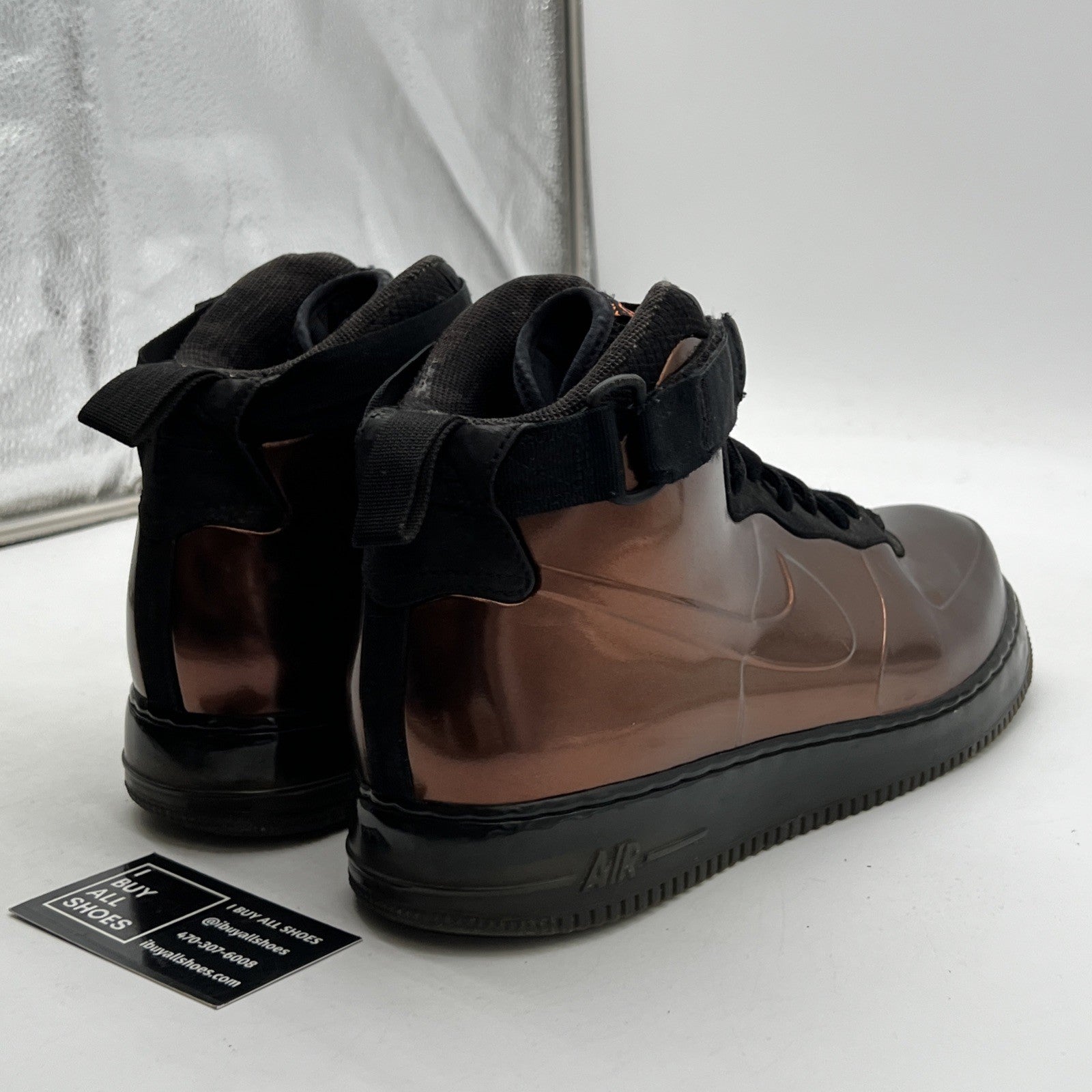 Size 10.5 - Nike Air Force 1 Foamposite Bhm Qs Black History Month (586582-800)