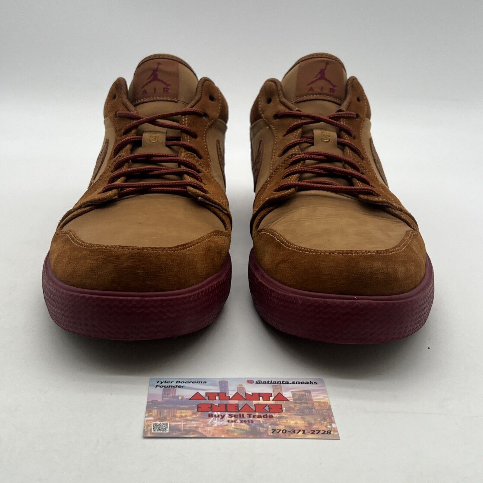 Size 14 - Nike Air Jordan 1 Low Men's Shoes  Retro V1 Brown Suede (481177-202)