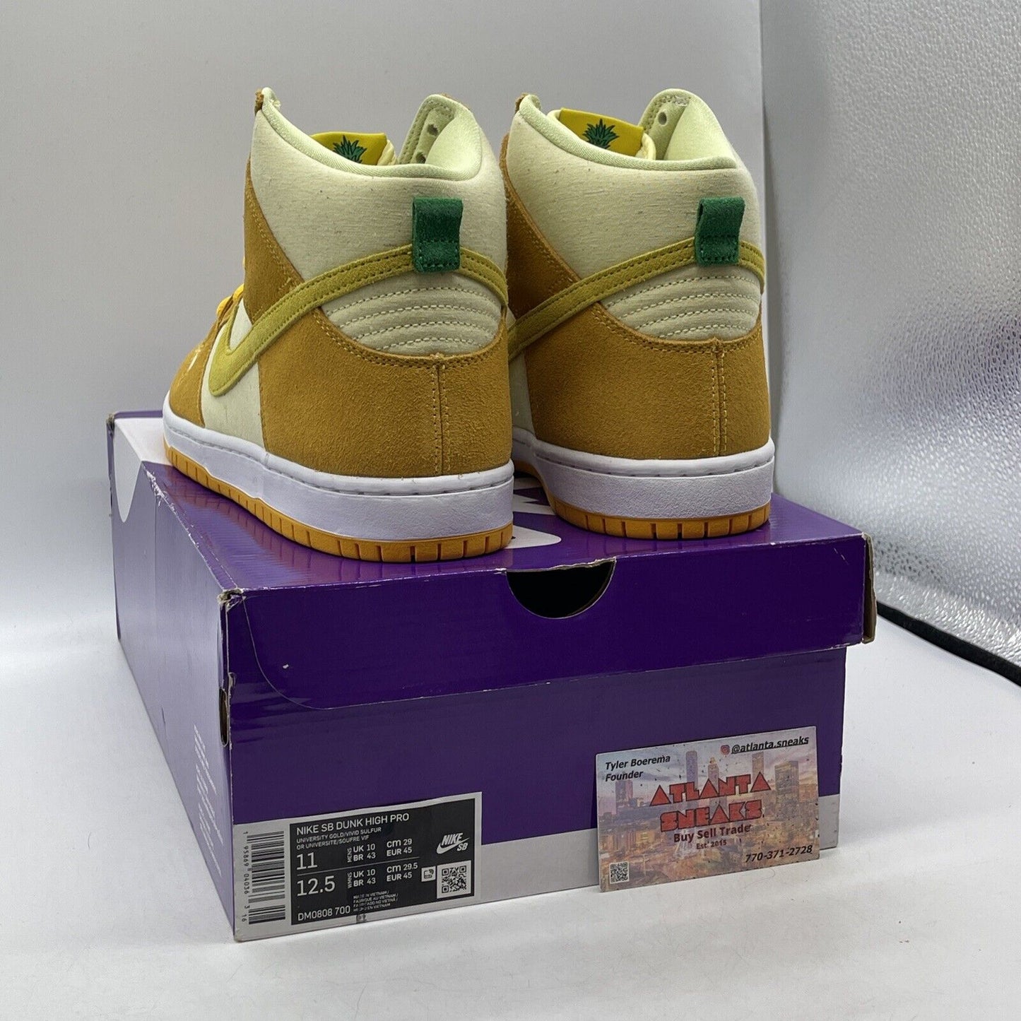 Size 11 - Nike Dunk SB High Fruity Pack - Pineapple Yellow Orange (DM0808-700)