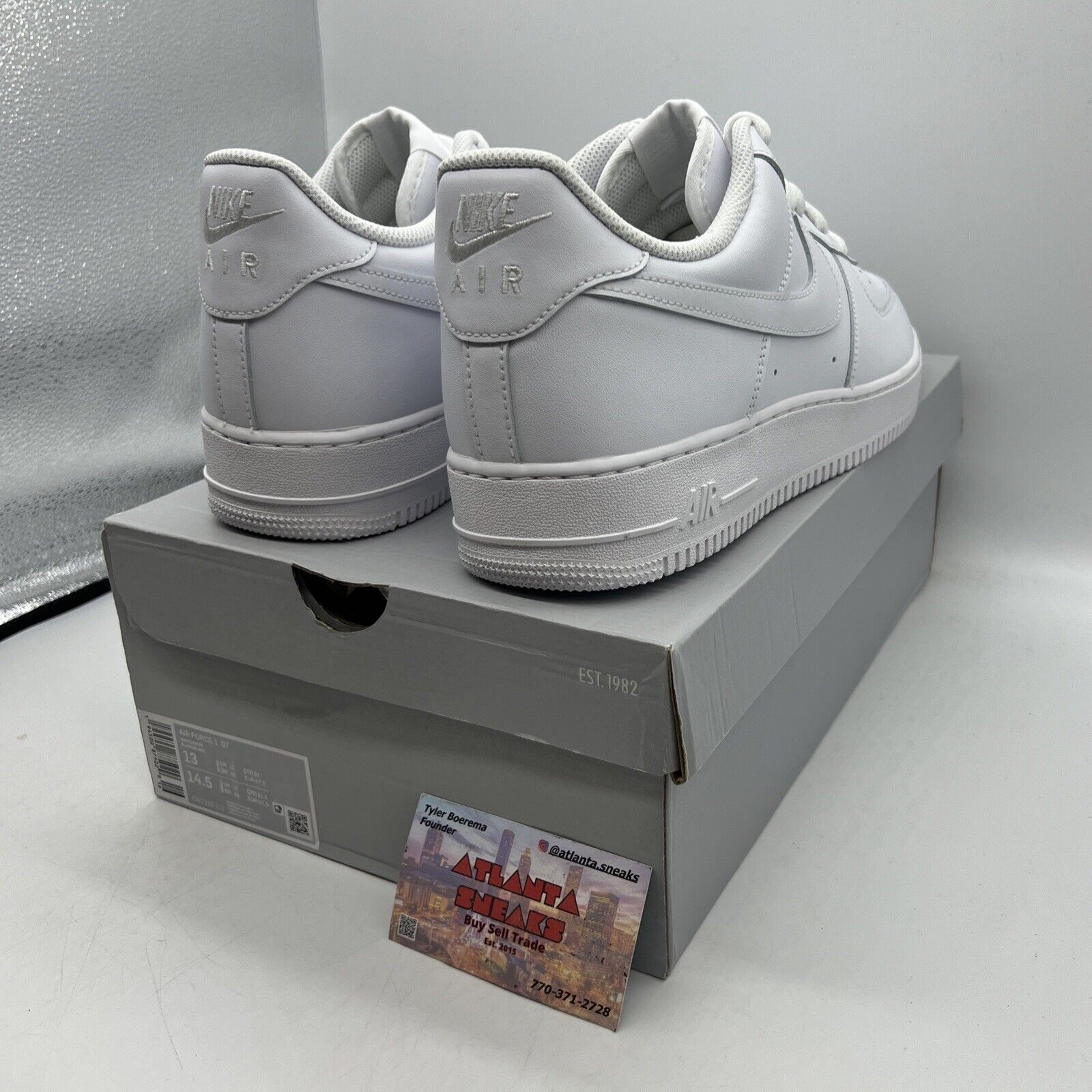 Size 13 - Nike Air Force 1 '07 Low Triple White Brand New Og All