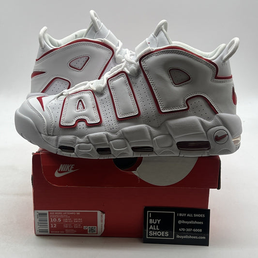 Size 10.5 - Nike Air More Uptempo White Varsity Red 2018 (921948-102)
