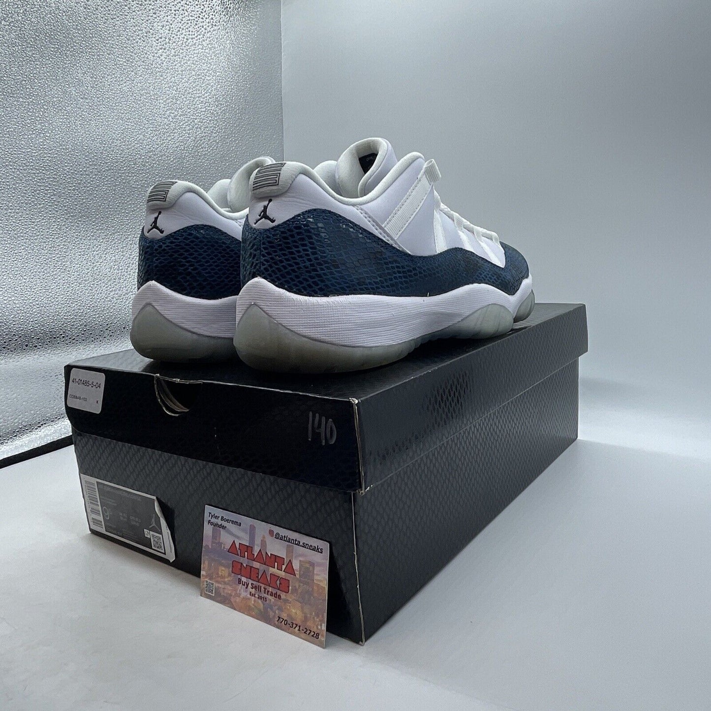 Size 9.5 - Jordan 11 Retro Low Snakeskin 2019 Blue White Leather (CD6846-102)