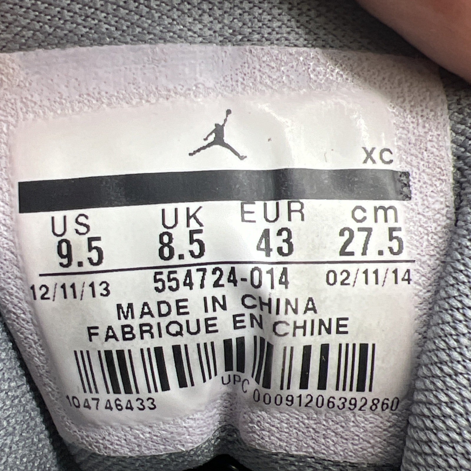 Size 9.5 - Air Jordan 1 Retro Mid Cool Grey (554724-014)
