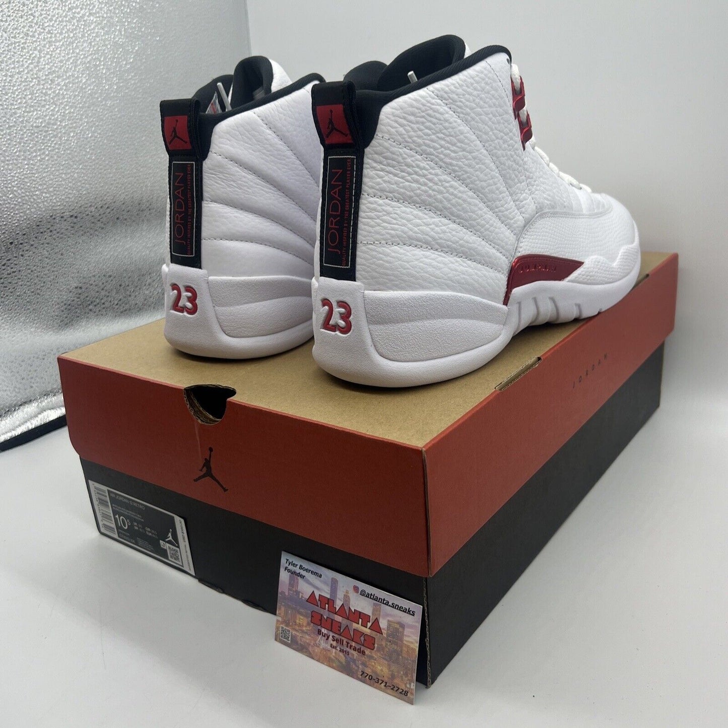 Size 10.5 - Jordan 12 Retro Twist 2021 Brand New Og All White Black Red
