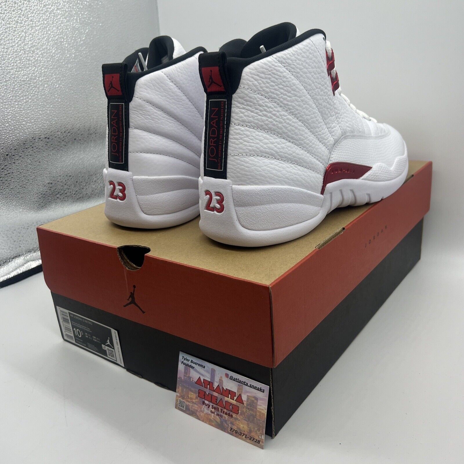 Size 10.5 - Jordan 12 Retro Twist 2021 Brand New Og All White Black Red