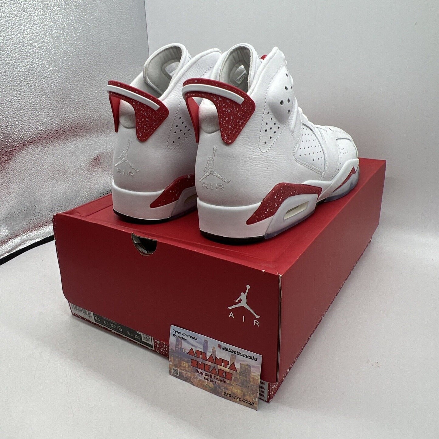 Size 8.5 - Jordan 6 White and University Red 2022 Brand New Og All