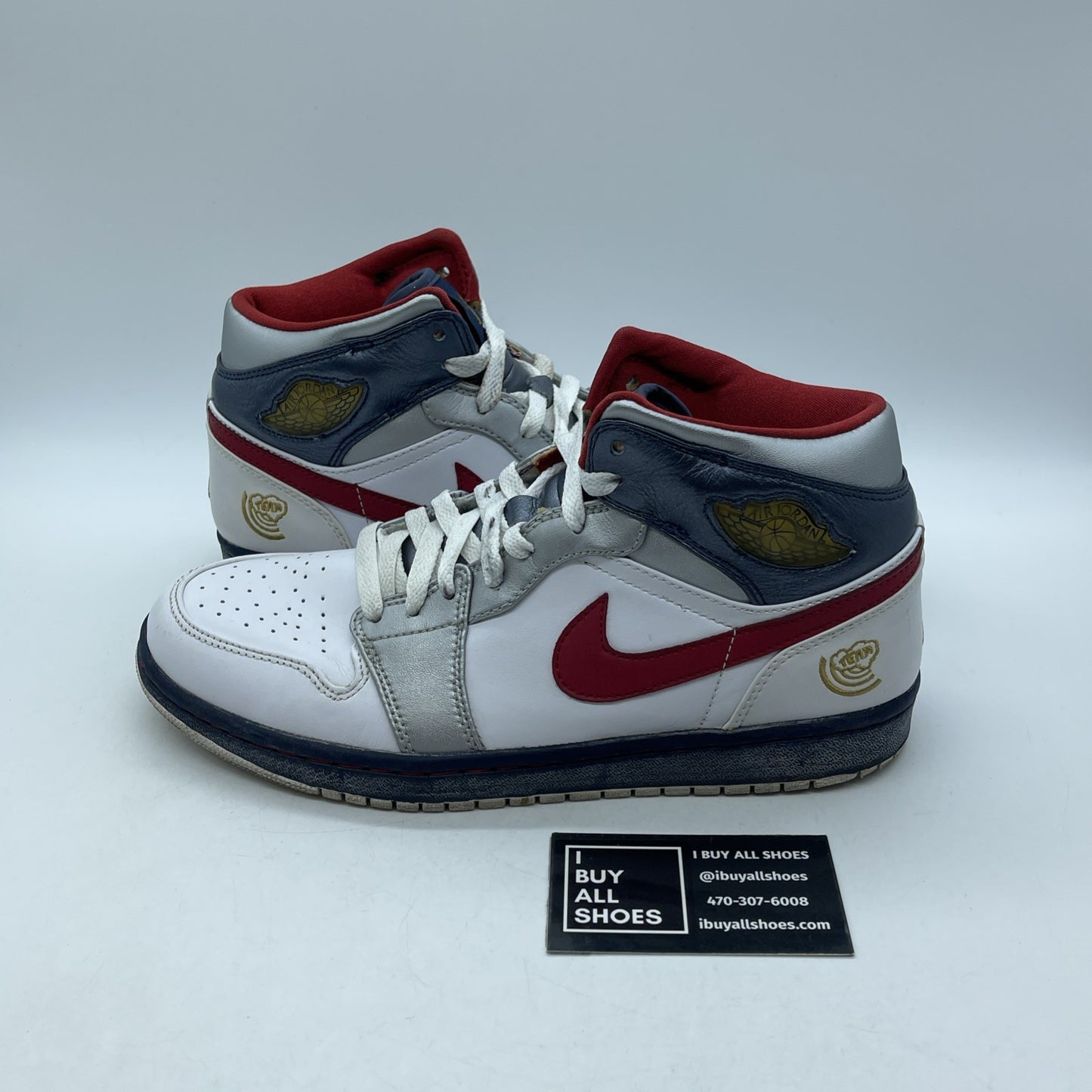 Size 8.5 - Air Jordan 1 Retro Olympic White Silver (136085-161)