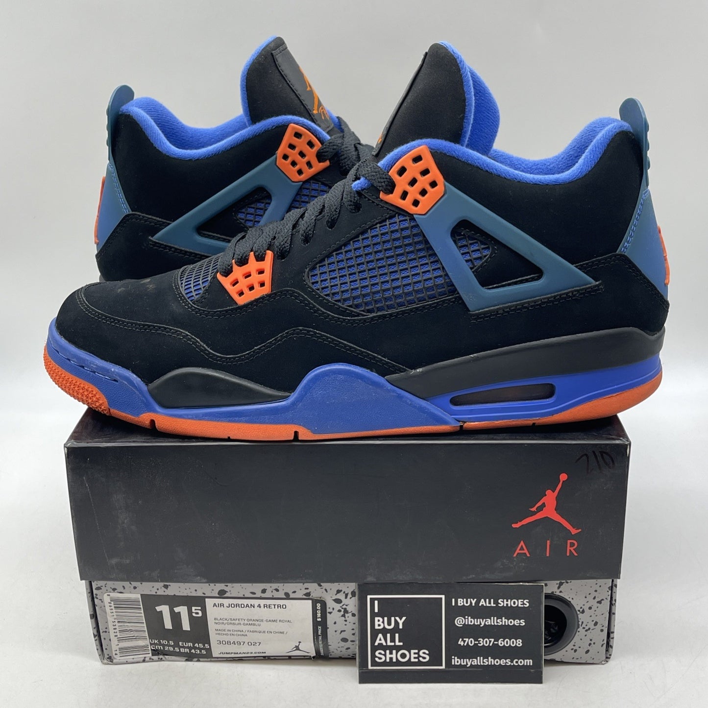 Size 11.5 - Air Jordan 4 Retro Cavs (308497-027)