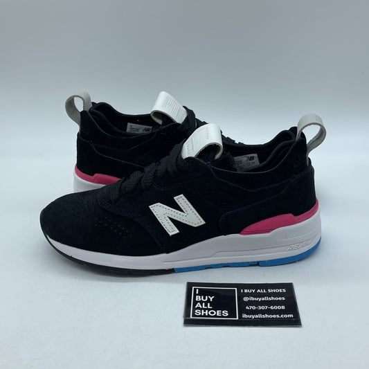 Size 5 - New Balance 997 Deconstructed Made In USA Black White Suede (M997VB2)